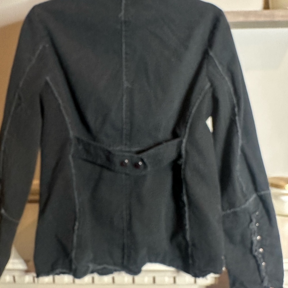 Jakett Women's Black Distressed Jacket - Picture 4 of 4